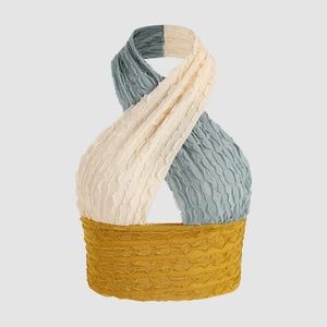 Stretchy Cross Halter Top
